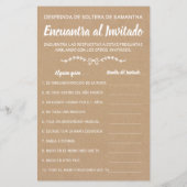 Finden Sie das englischsprachige Brautparty (Rückseite)