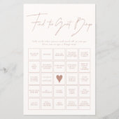 Finden Sie das Gast Bingo Blush Pink Brautparty Ga (Vorderseite)