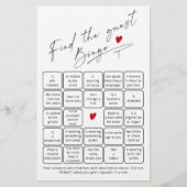 Finden Sie das Gast-Bingo Elegant-Skript-Bridal-Sp (Vorderseite)