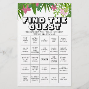 Finden Sie das Gast-Bingo-Spiel