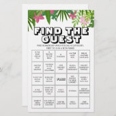 Finden Sie das Gast-Bingo-Spiel (Vorne/Hinten)