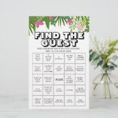 Finden Sie das Gast-Bingo-Spiel (Stehend Vorderseite)