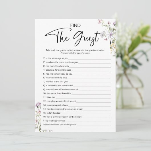 Finden Sie das Gast-Brautparty Einladung (Stehend Vorderseite)