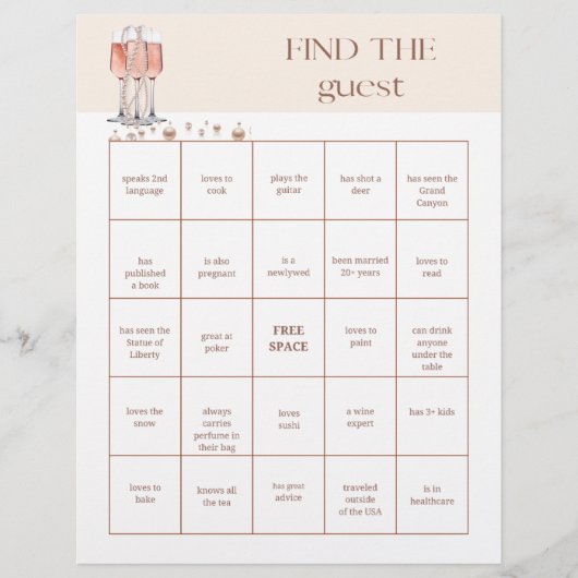 Finden Sie das Gast-Brautparty Flyer (Vorne)