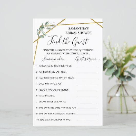 Finden Sie das Gast-Brautparty zweisprachig (Stehend Vorderseite)