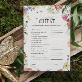 Finden Sie das Gast Pressed Floral Brautparty Game