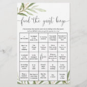 Finden Sie das Gästebingo-lustige Baby-Dusche-Spie (Vorderseite)