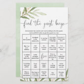 Finden Sie das Gästebingo-lustige Baby-Dusche-Spie (Vorne/Hinten)