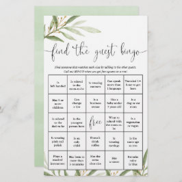 Finden Sie das Gästebingo-lustige Baby-Dusche-Spie