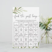 Finden Sie das Gästebingo-lustige Baby-Dusche-Spie (Stehend Vorderseite)