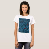 Finden Sie das glückliche Klee in blau und rot T-Shirt (Vorne ganz)