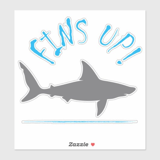 Finden Sie das große Weiße Hai Tauchen Funny Aufkleber (Blatt)