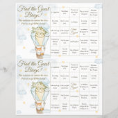 Finden Sie das Guest Bingo Baby Shower Game (Vorderseite)