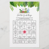 Finden Sie das Guest Bingo Dinosaur Baby Shower Ga (Vorderseite)