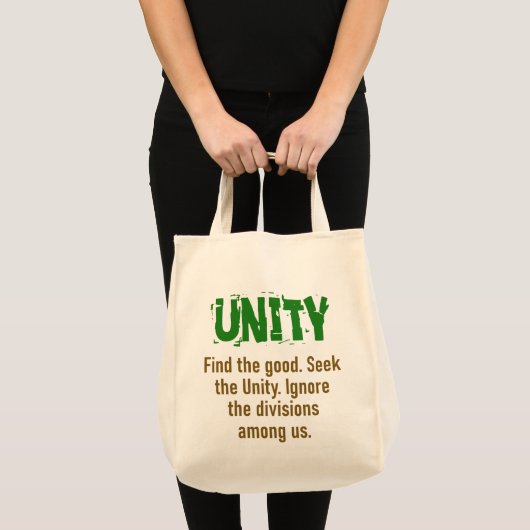 Finden Sie das Gute, das die Einheit sucht - Unity Tragetasche (Vorderseite (Produkt))