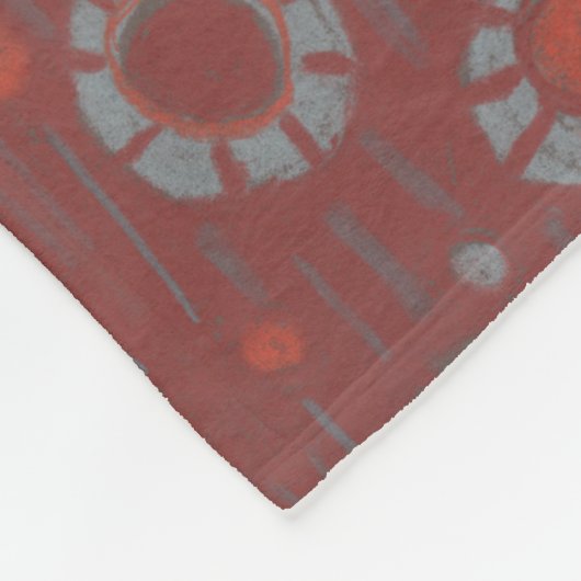 Finden Sie das Kaninchen, rustikale Muster, grau & Fleecedecke (Ecke)