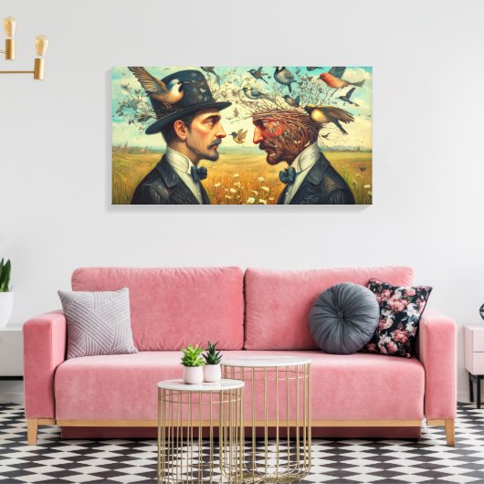 Finden Sie das neue Nest Leinwanddruck (Insitu (Wohnzimmer))