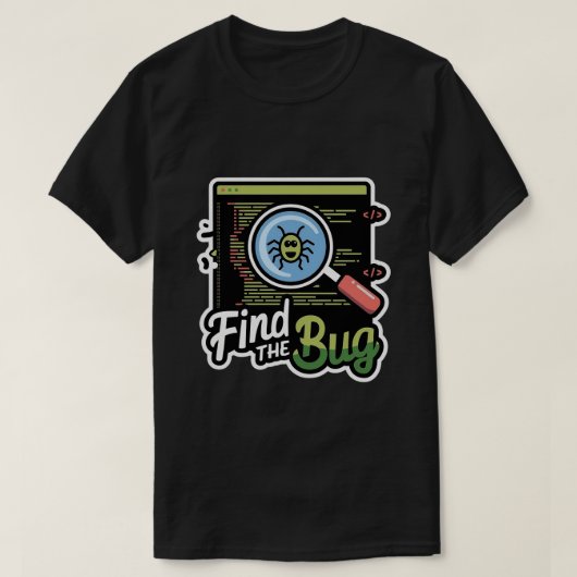Finden Sie den Fehler Funny Developer T-Shirt (Design vorne)