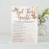 FINDEN SIE DEN GÄSTEBären Niedlicher Babydusche Einladung (Stehend Vorderseite)