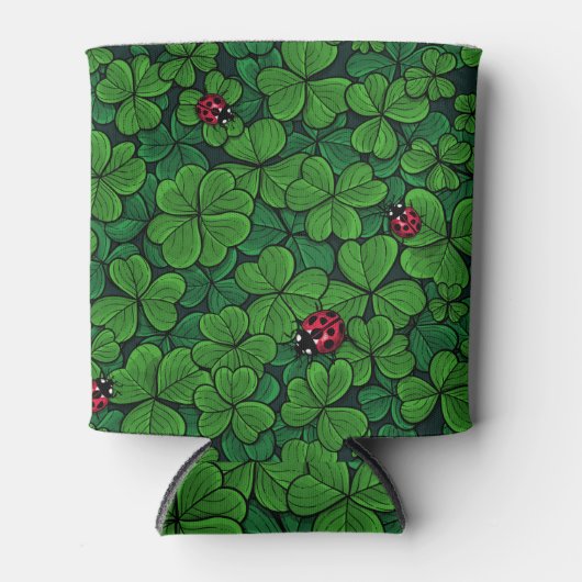 Finden Sie den glücklichen Klee Dosenkühler (Vorderseite)