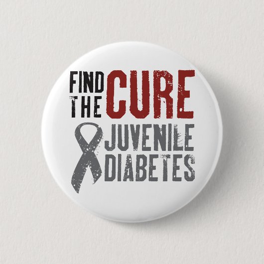 Finden Sie den Heilungs-Jugenddiabetes Button (Vorderseite)