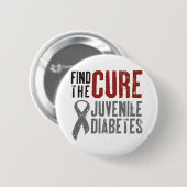 Finden Sie den Heilungs-Jugenddiabetes Button (Vorne & Hinten)
