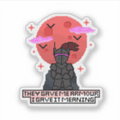 Finden Sie den Pixel-Ritter - Crimson Moon Aufkleber (Vorderseite)