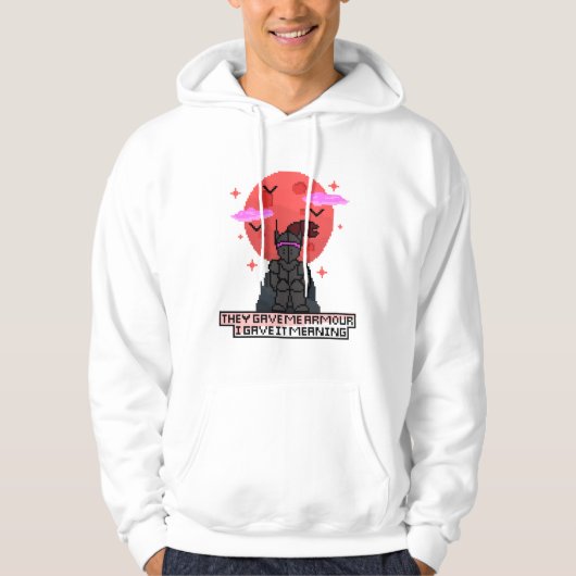 Finden Sie den Pixel-Ritter - Crimson Moon Hoodie (Vorderseite)