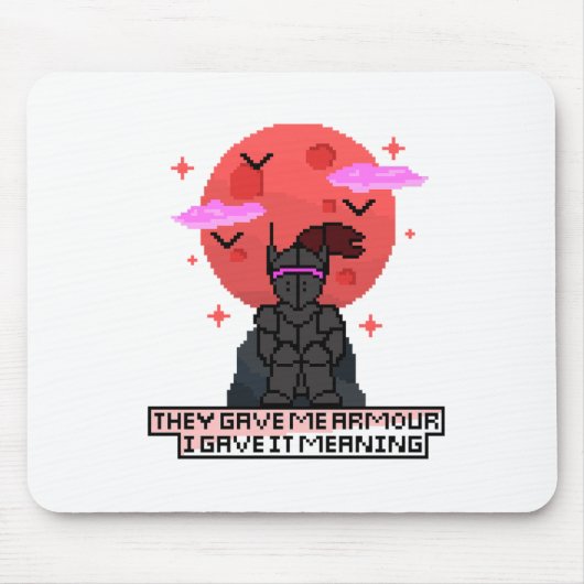 Finden Sie den Pixel-Ritter - Crimson Moon Mousepad (Vorne)