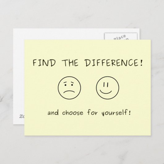 Finden Sie den Unterschied und wählen Sie selbst a Postkarte (Vorne/Hinten)