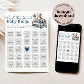 Finden Sie die Baby Shower Bingo Game Card Einladung