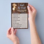 Finden Sie die Cowboy Baby Shower Game Card Flyer (Handgriff)