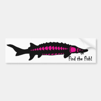 finden Sie die Fische, PINK2 Autoaufkleber