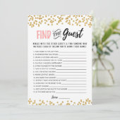 Finden Sie die Gast Brautparty Editable Game Card Einladung (Stehend Vorderseite)