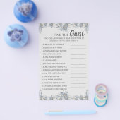 Finden Sie die Gast-Graue-Brautparty-Spielkarte Flyer (Einzeln)