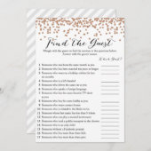 Finden Sie die Gast Rose Gold Brautparty Game 12x1 Einladung (Vorne/Hinten)