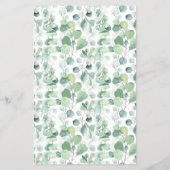 Finden Sie die Gästebar Greenery Baby Shower Game  Flyer (Hinten)