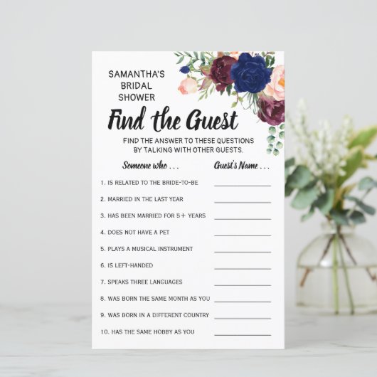 Finden Sie die Gästebuch englisch spanisch Spiel (Stehend Vorderseite)