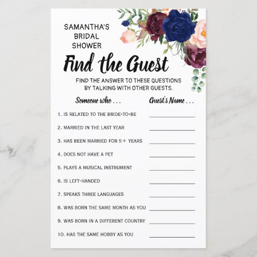 Finden Sie die Gästebuch englisch spanisch Spiel (Vorderseite)