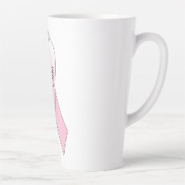 Finden Sie die heilende rosa Schleife Milchtasse