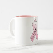 Finden Sie die heilende rosa Schleife Zweifarbige Tasse (Vorderseite Links)