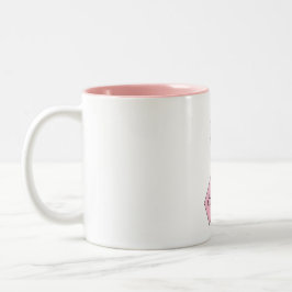 Finden Sie die heilende rosa Schleife Zweifarbige Tasse
