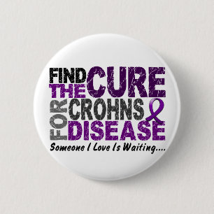 Finden Sie die Heilung 1 CROHNS KRANKHEIT T - Button