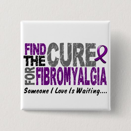 Finden Sie die Heilung 1 FIBROMYALGIA T - Shirts Button (Vorderseite)