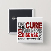 Finden Sie die Heilung 1 PARKINSON KRANKHEIT T - Button (Vorne & Hinten)