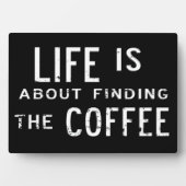 Finden Sie die Kaffeeplakette Fotoplatte (Vorderseite)