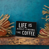 Finden Sie die Kaffeeplakette Fotoplatte (Seite)