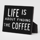 Finden Sie die Kaffeeplakette Fotoplatte (Seite)