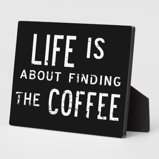 Finden Sie die Kaffeeplakette Fotoplatte (Seite)