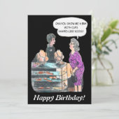 Finden Sie die richtige Bra Shopping Old Lady Flat Karte (Stehend Vorderseite)